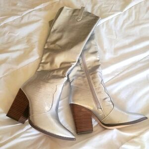 Silver Cowgirl Boots
